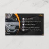 THE BLACK AND ORANGE ELEGANT CAR RENTAL BUSINESS  名刺 (裏面)