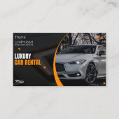 THE BLACK AND ORANGE ELEGANT CAR RENTAL BUSINESS  名刺 (正面)
