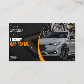 THE BLACK AND ORANGE ELEGANT CAR RENTAL BUSINESS  名刺