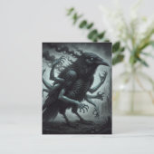 The black bird with human arms dark fantasy  ポストカード (スタンド正面)
