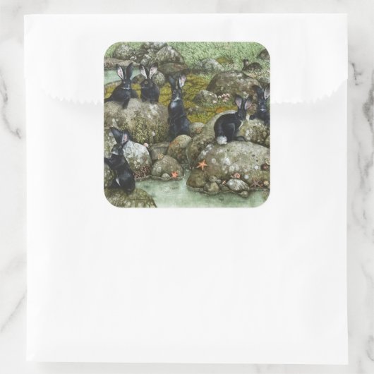 The Black Rabbits of Hy-Brasil スクエアシール (バッグ)