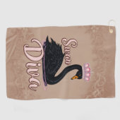 The black swan, queen of the water.  ゴルフタオル (横)