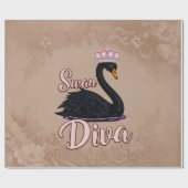 The black swan, queen of the water.  ラッピングペーパー (フラット)