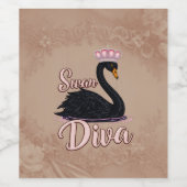 The black swan, queen of the water.  ワインラベル (シングルラベル)