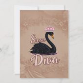 The black swan, queen of the water.  招待状 (裏面)