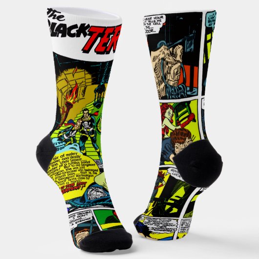 The Black Terror Comic Strip Socks ソックス (傾斜あり)