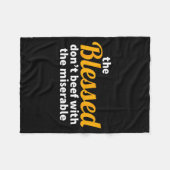 The Blessed Don't Beef With The Miserable - Christ フリースブランケット (正面(横))