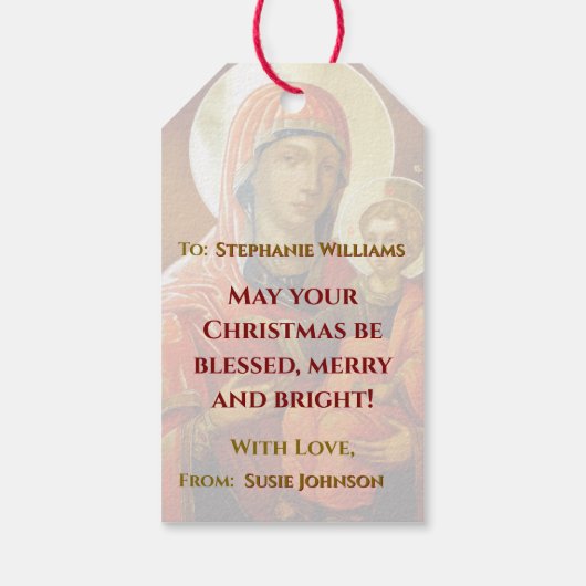 The Blessed Mother of God Icon ギフトタグ (裏面)