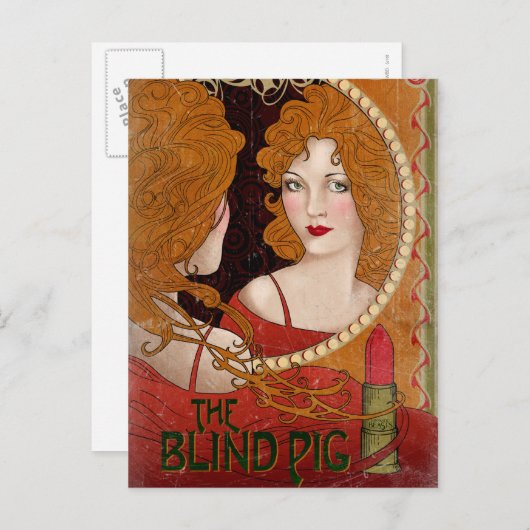 THE BLIND PIG™ヴィンテージ・アートワーク ポストカード (正面/裏面)