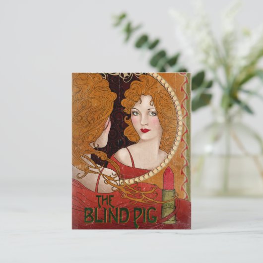 THE BLIND PIG™ヴィンテージ・アートワーク ポストカード (スタンド正面)