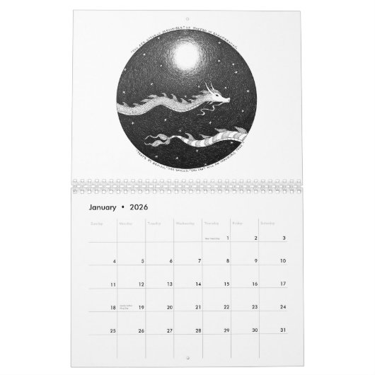 The Bloggess 2026 calendar カレンダー (1月 2026)