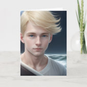 The Blond Boy Greetings Card カード (正面)