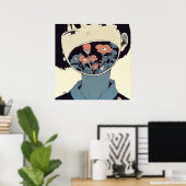 The Bloom of Silence - Surreal Graphic Art Poster ポスター (ホームオフィス)