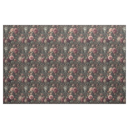 The Bloomeater's Sermon - Gothic Statement Tile ファブリック (ヤード)