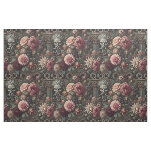 The Bloomeater's Sermon - Gothic Statement Tile ファブリック (ファットクウォーター)