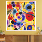 The Blue 10 Abstract Meets Red 6 キャンバスプリント (インサイチュ (リビング))