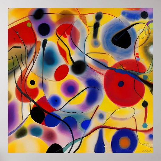 The Blue 10 Abstract Meets Red 6 ポスター (正面)