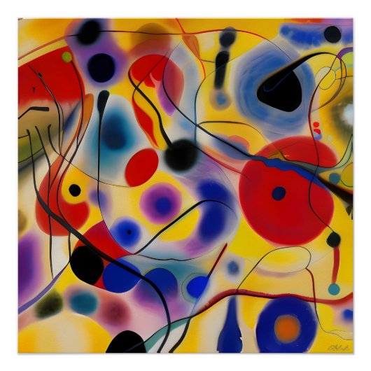 The Blue 10 Abstract Meets Red 6 ポスター (正面)