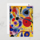 The Blue 10 Abstract Meets Red 6 ポストカード (正面/裏面)
