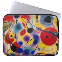 The Blue 10 Abstract Meets Red 6 ラップトップスリーブ
