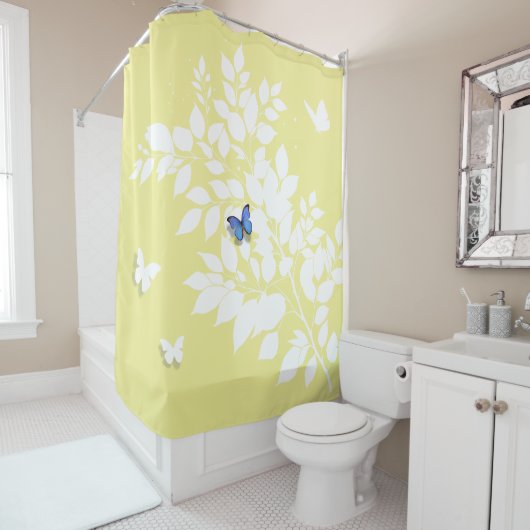 The Blue Butterfly has arrived シャワーカーテン (インサイチュ)