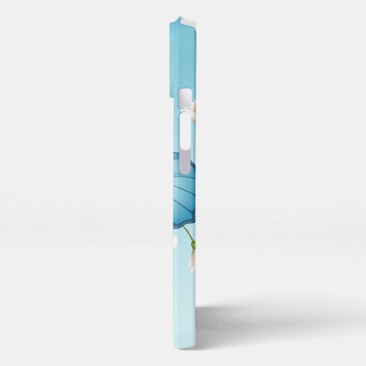 The blue butterfly iPhone Case iPhoneケース (左側面)