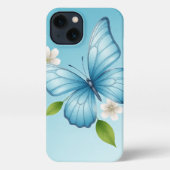 The blue butterfly iPhone Case iPhoneケース (裏面)