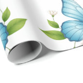 The blue butterfly Wrapping Paper ラッピングペーパー (ロールコーナー)