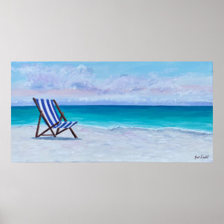 The Blue Chair Poster -王室の by Just Dahl ポスター