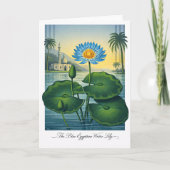 The Blue Egyptian Water Lily — Modern Botanical Re カード (正面)