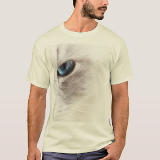 The blue eye of the cat tシャツ