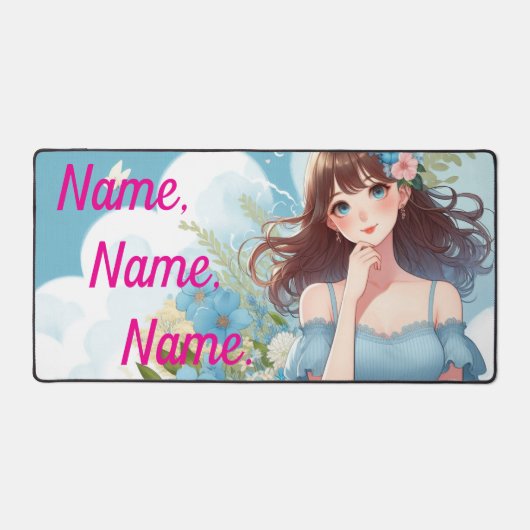 The Blue-Eyed Beauty's Gaze デスクマット (正面)