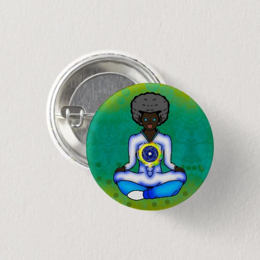 The blue light of protection 缶バッジ (正面&裏面)