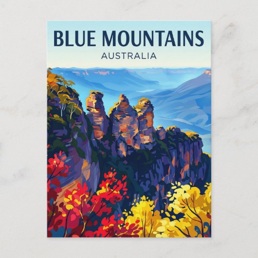 The Blue Mountains Australia ポストカード (正面)