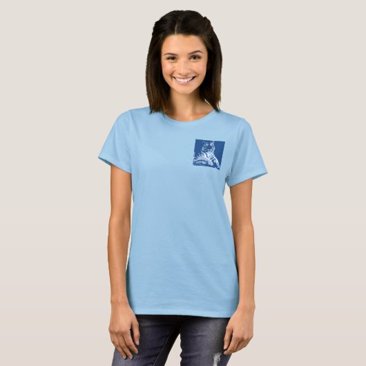 The Blue Pop Art Tiger Tシャツ (正面フル)