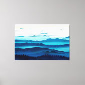 The blue valleys キャンバスプリント (正面)