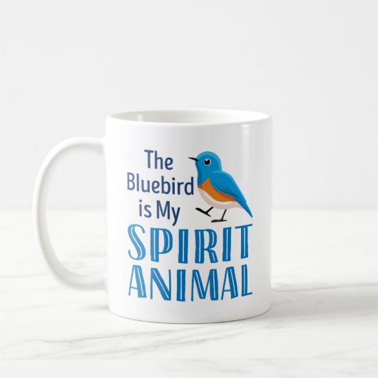 The Bluebird is my Spirit Animal コーヒーマグカップ (左)