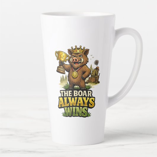 The Boar Always Wins カフェラテマグ (右)