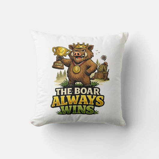 The Boar Always Wins クッション (正面)