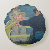 The Boatingパーティー, 1893-94 (キャンバス上の油) ラウンドクッション (裏面)