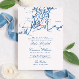 The Bohlin 結婚式招待状 - ニューポートRIマップ 招待状
