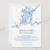 The Bohlin Wedding Weekend Itinerary Card Newport サンキューカード (正面)