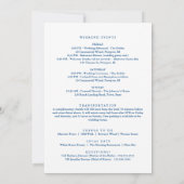 The Bohlin Wedding Weekend Itinerary Card Newport サンキューカード (裏面)