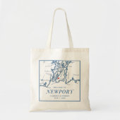The Bohlin Wedding Welcome Tote Bag Newport RI Map トートバッグ (正面)