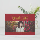 THE BOLD GRADUATE | フォト 卒業式 招待状 (スタンド正面)