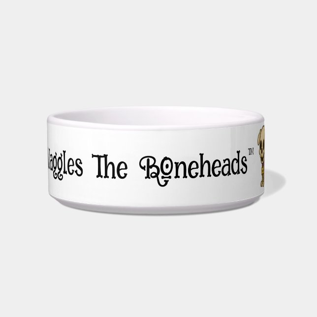 「The Boneheads」のかわいい骸骨犬ワグルス  ボウル (正面)