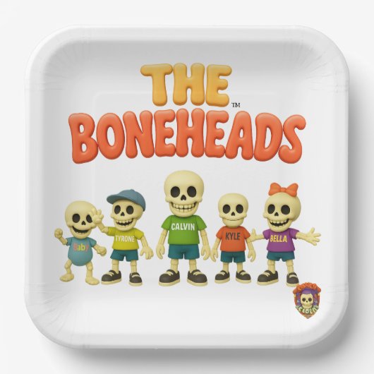 The Boneheads™ パーティープレート ペーパープレート (正面)