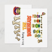 The Boneheads™ パーティー 招待状 (正面/裏面)