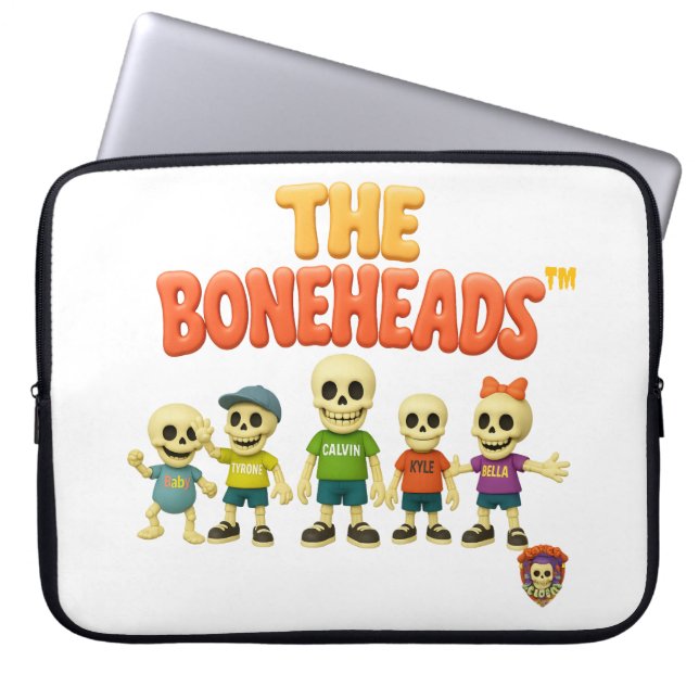 💻 The Boneheads™ Laptop Sleeve – Skeleton Crew ラップトップスリーブ (正面)