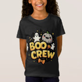 The Boo Crew黄色のハロウィンファミリーマッチングキッズ Tシャツ (正面)